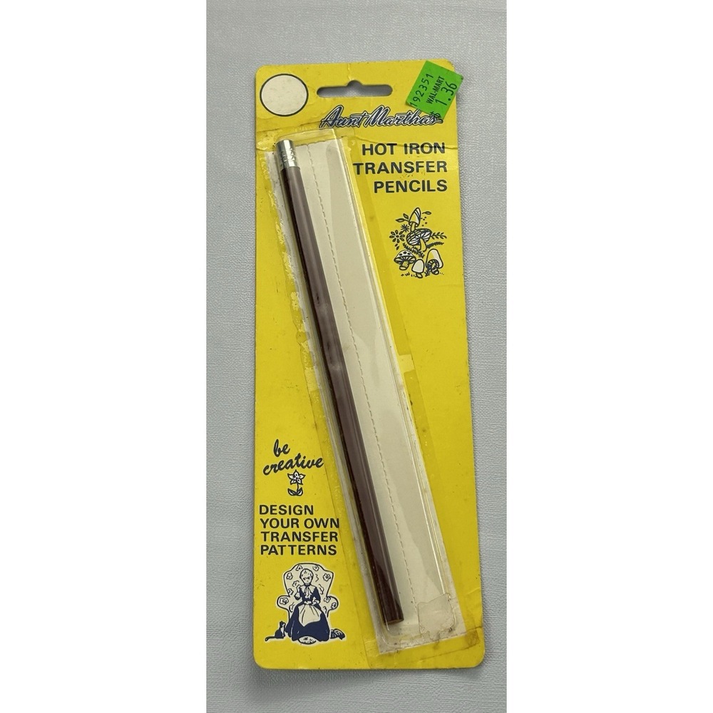 Vintage Aunt Martha's Hot Iron Transfer Pencil Craft Sewing Open Pack